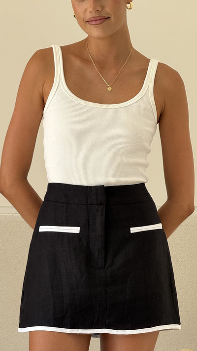 Load image into Gallery viewer, Claudelle Mini Skort - Black/White - Billy J
