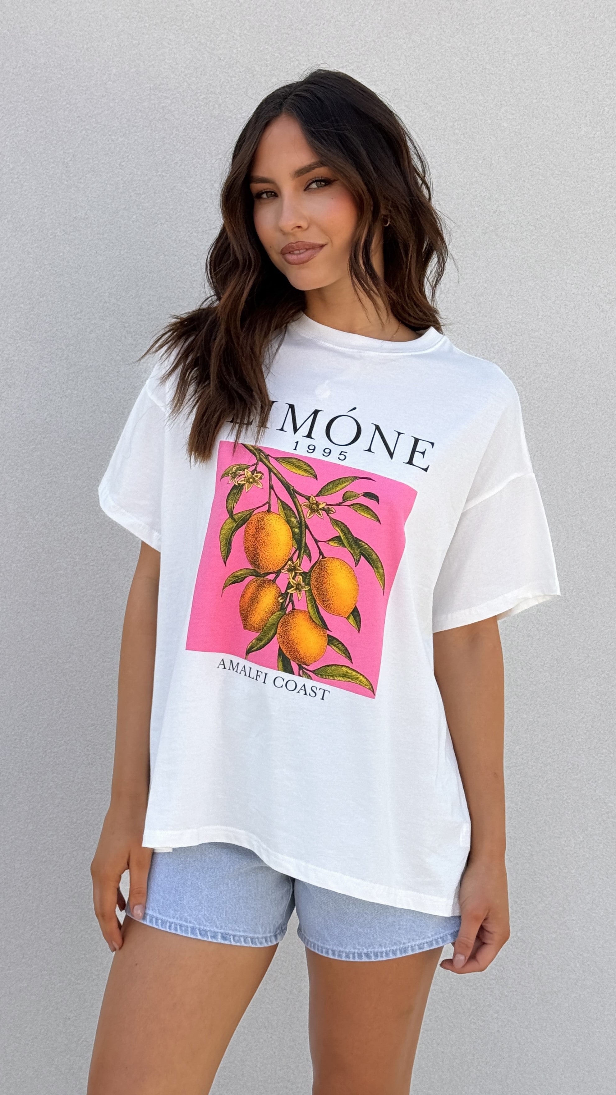 Limone Tee - White/Pink - Billy J