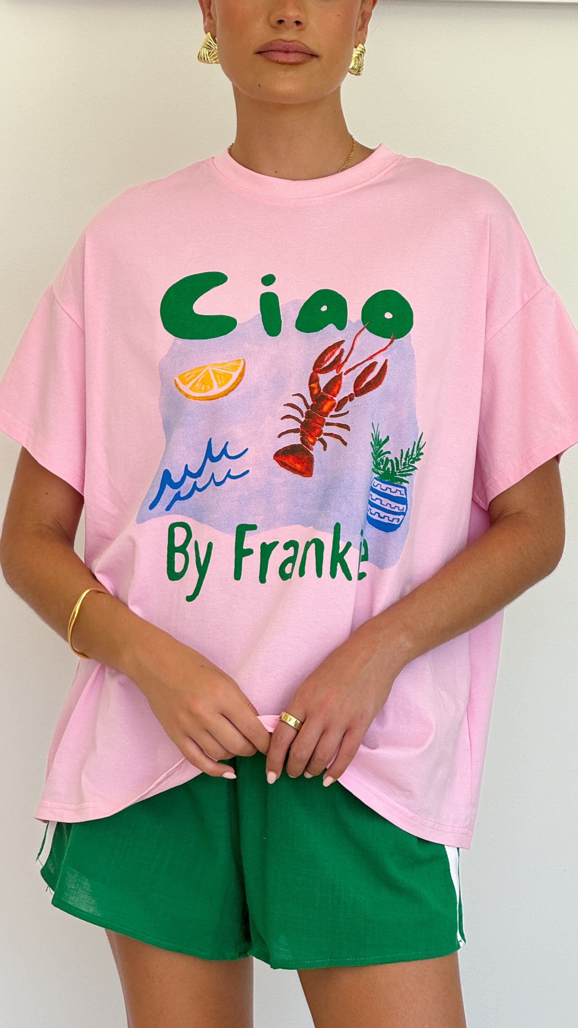 Ciao By Frankie Top and Shorts Set - Pink/Green - Billy J