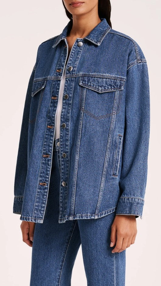 Organic Denim Jacket - Vintage Blue - Billy J