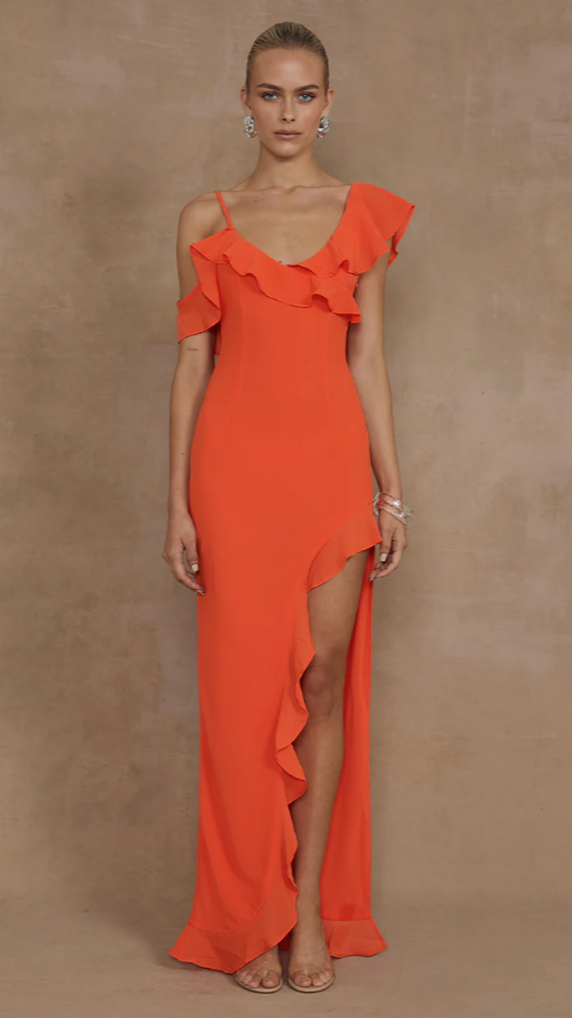 Dalia Maxi Dress - Tangerine - Billy J