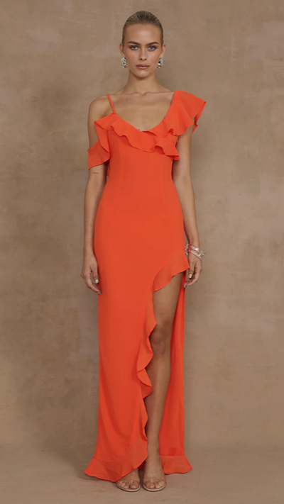 Load image into Gallery viewer, Dalia Maxi Dress - Tangerine - Billy J
