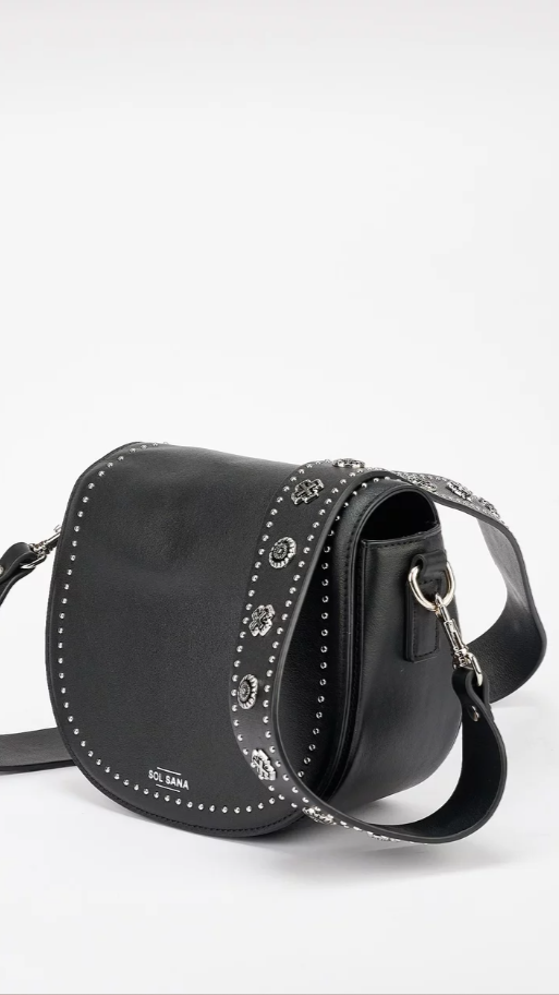 Sol Sana Saddle Bag - Black/Silver - Billy J