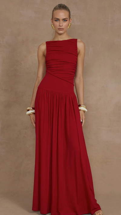 Load image into Gallery viewer, Nalla Maxi Dress - Cherry - Billy J
