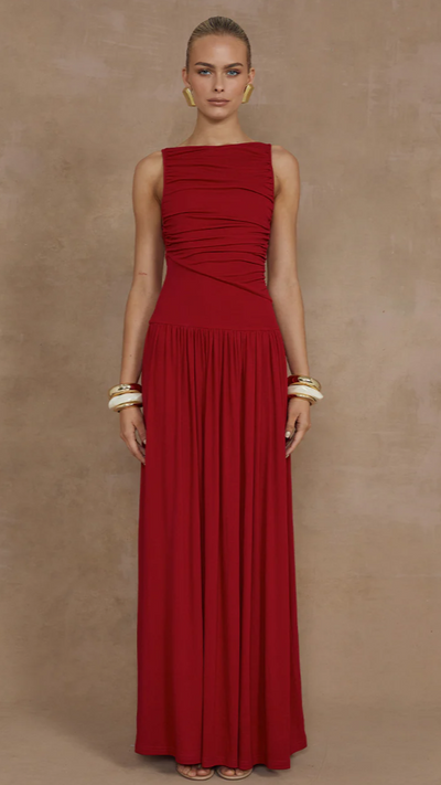 Load image into Gallery viewer, Nalla Maxi Dress - Cherry - Billy J
