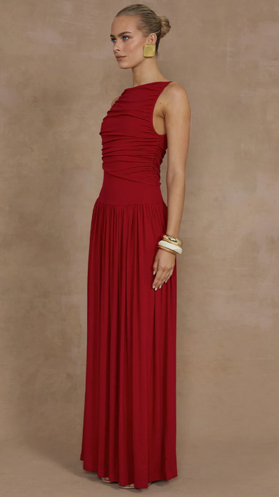 Load image into Gallery viewer, Nalla Maxi Dress - Cherry - Billy J
