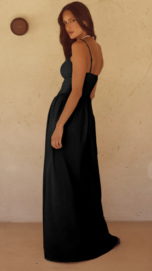 Zephy Maxi Dress - Black - Billy J