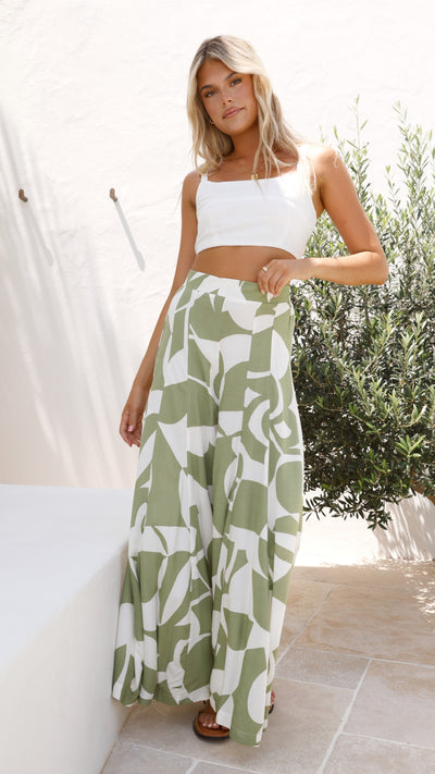 Load image into Gallery viewer, Jerika Pants - Sage Print - Billy J
