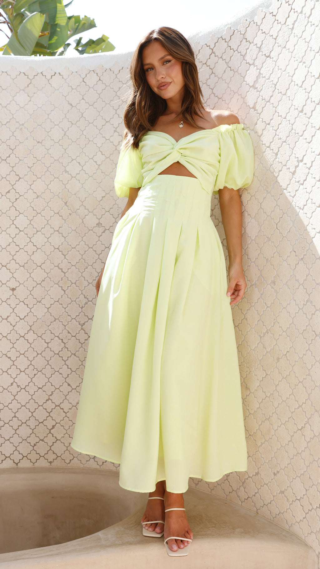 Apella Maxi Dress - Citrus Green - Billy J