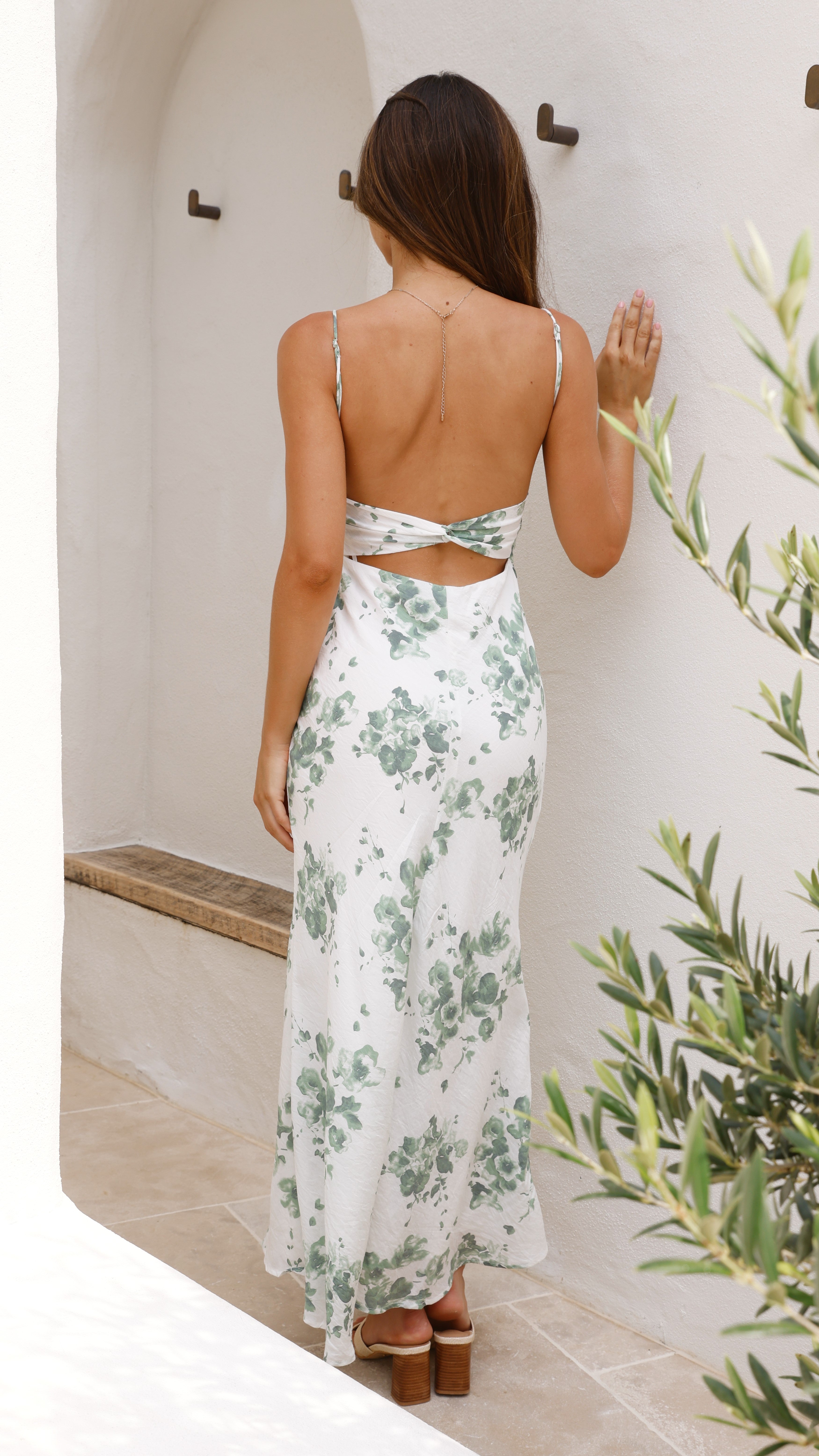 Margie Midi Dress - Green Floral - Billy J