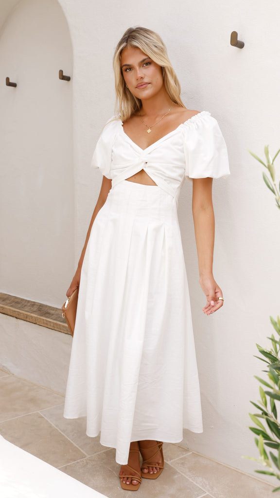 Christina Maxi Dress - White - Billy J