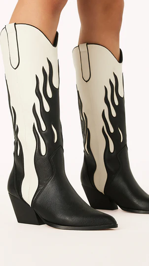 Zarina Boots - Black Ivory - Billy J