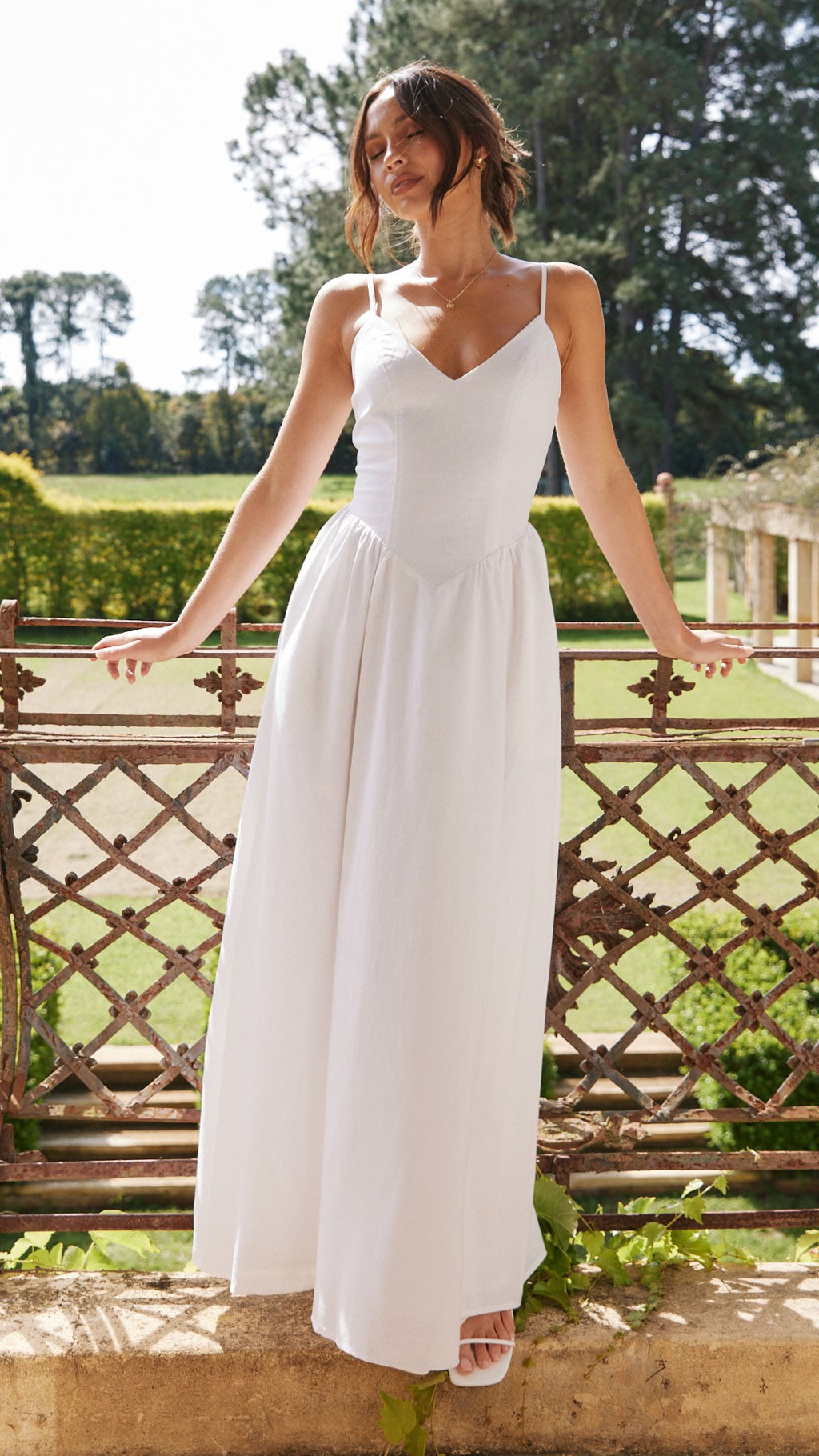 Zephy Maxi Dress - White - Billy J