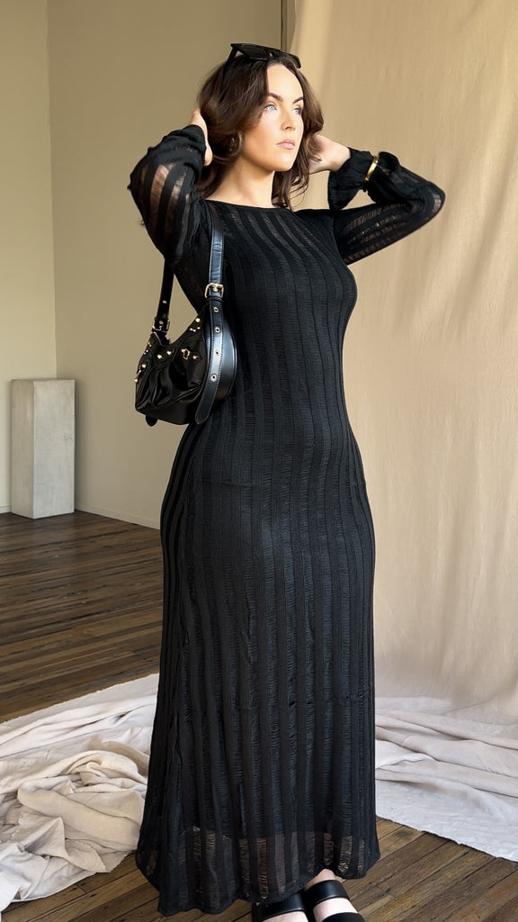 Allure Maxi Dress - Black - Billy J