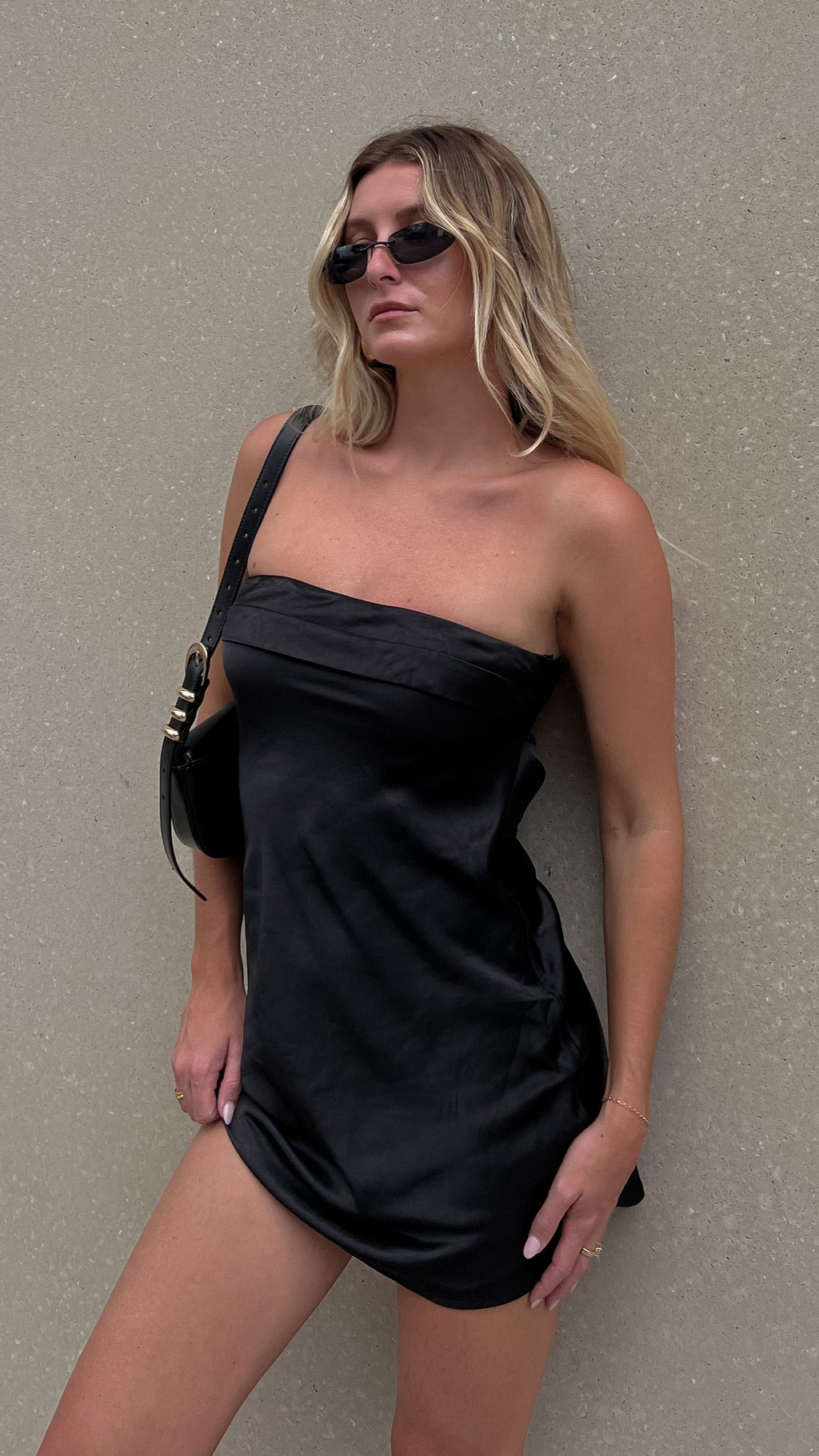 Gisele Mini Dress - Black - Billy J