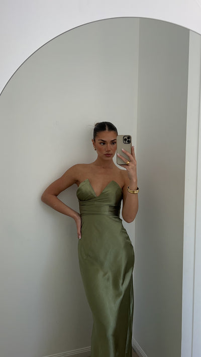 Load image into Gallery viewer, Valerie Maxi Dress - Olive - Billy J
