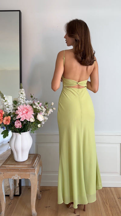 Load image into Gallery viewer, Galina Maxi Dress - Lime - Billy J
