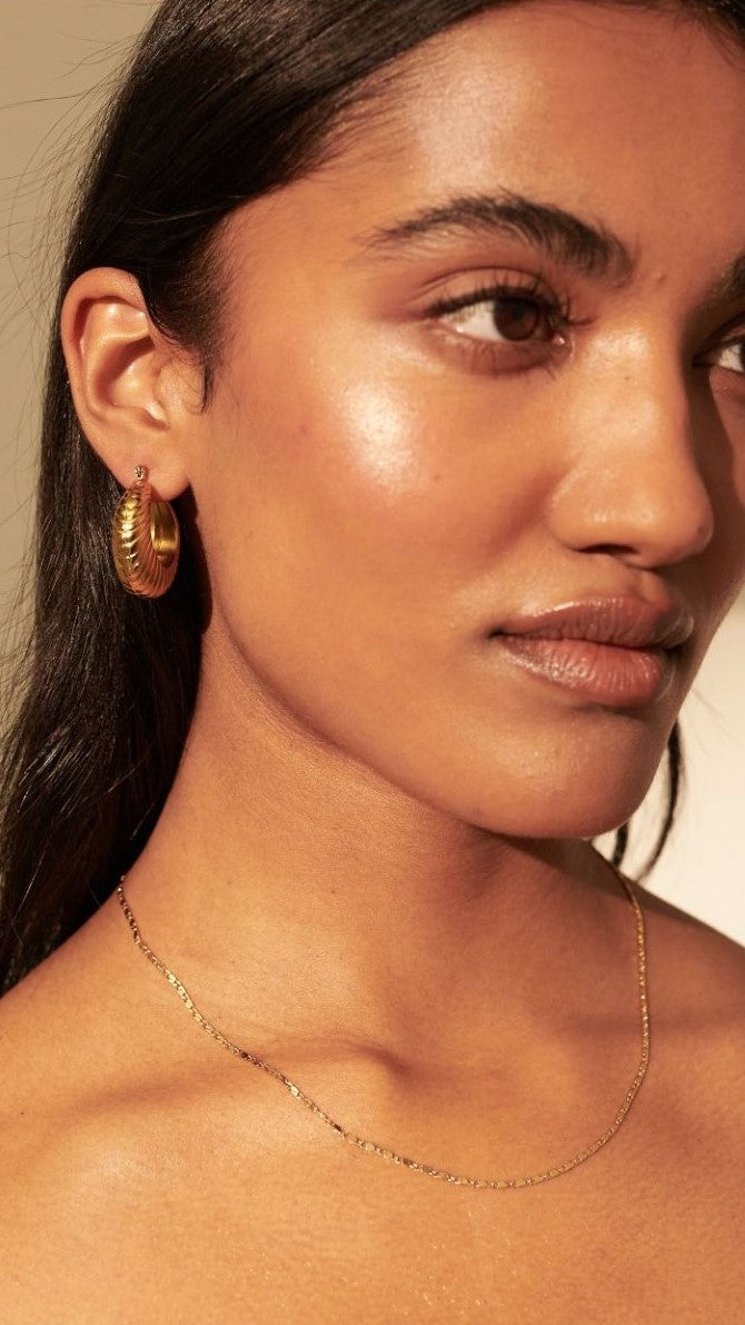 Lauren Coil Gold Plated Earrings - Gold - Billy J