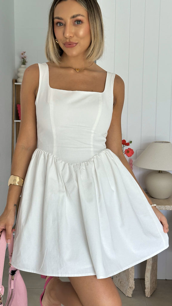 Sadzi Mini Dress - White - Billy J