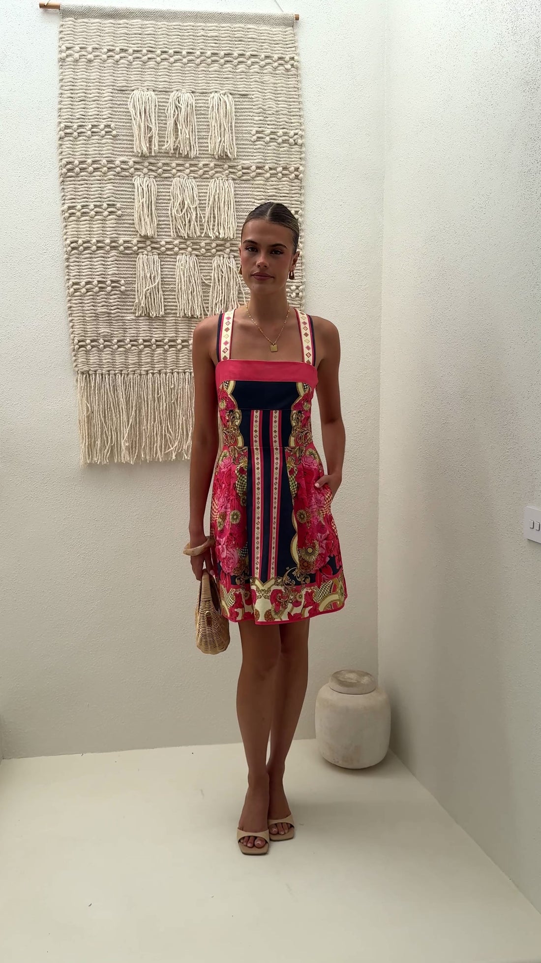 Milana Mini Dress - Navy/Pink - Billy J