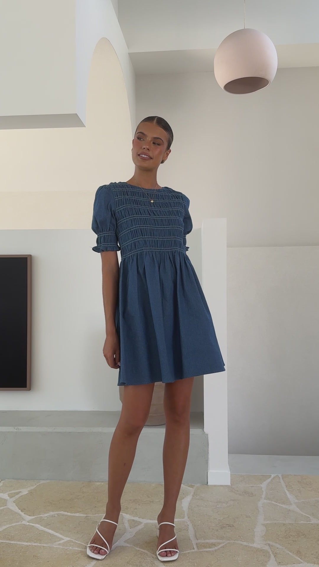 Yana Mini Dress - Blue - Billy J