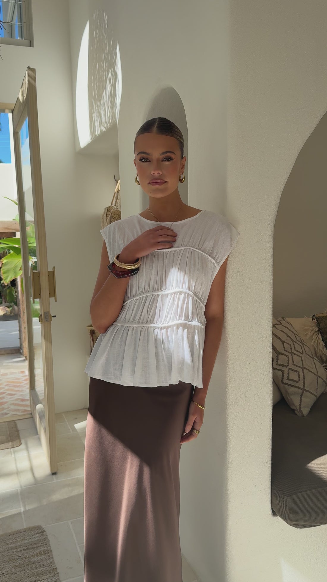 Evelyn Top - White - Billy J