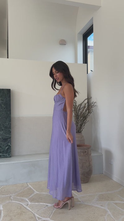 Load and play video in Gallery viewer, Rahima Maxi Dress - Lilac - Billy J
