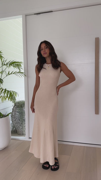 Load and play video in Gallery viewer, Kadija Maxi Dress - Cream - Billy J
