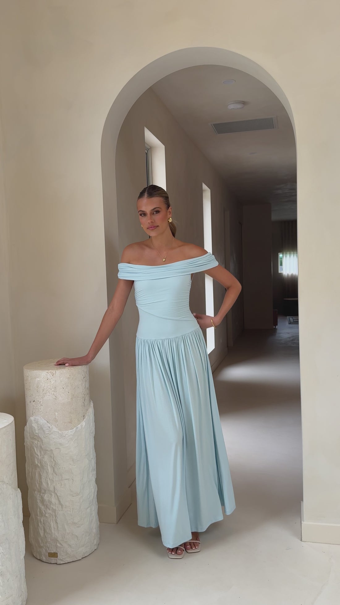 Manalla Maxi Dress - Sky Blue - Billy J