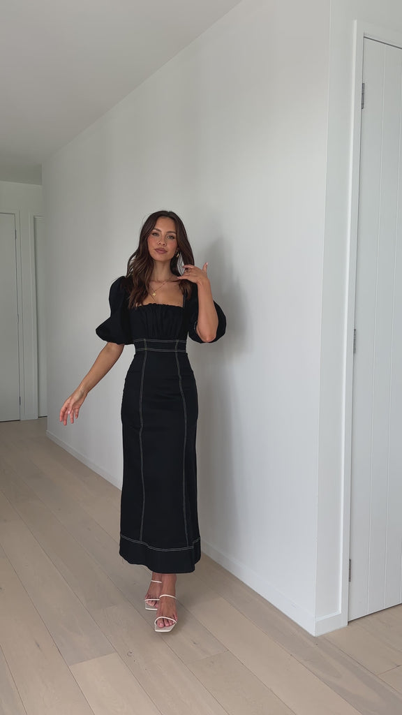 Jayde Maxi Dress - Black - Billy J