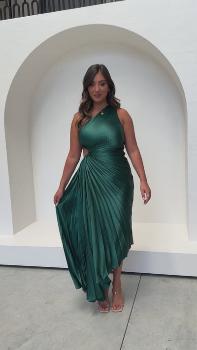 Load and play video in Gallery viewer, Olivia Maxi Dress - Forest Green - Billy J
