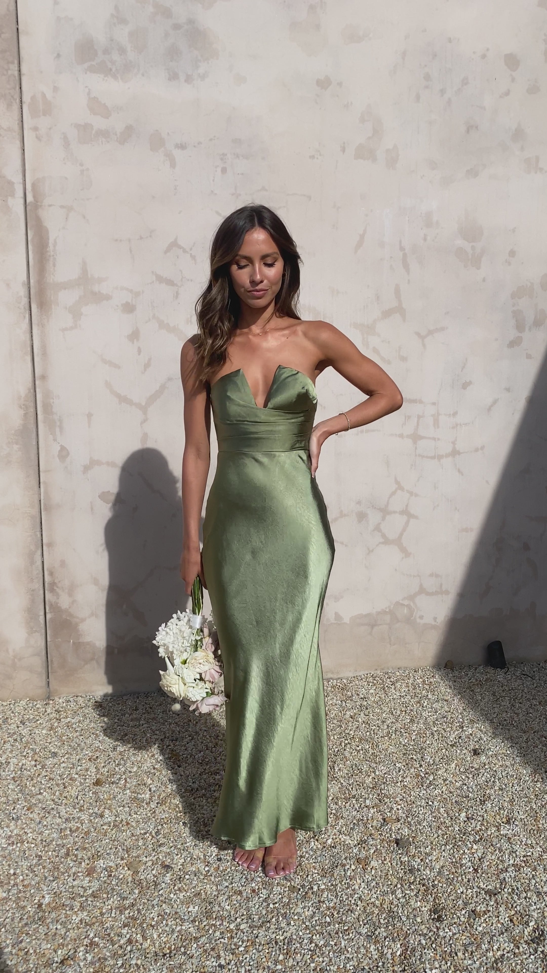 Valerie Maxi Dress - Olive - Billy J