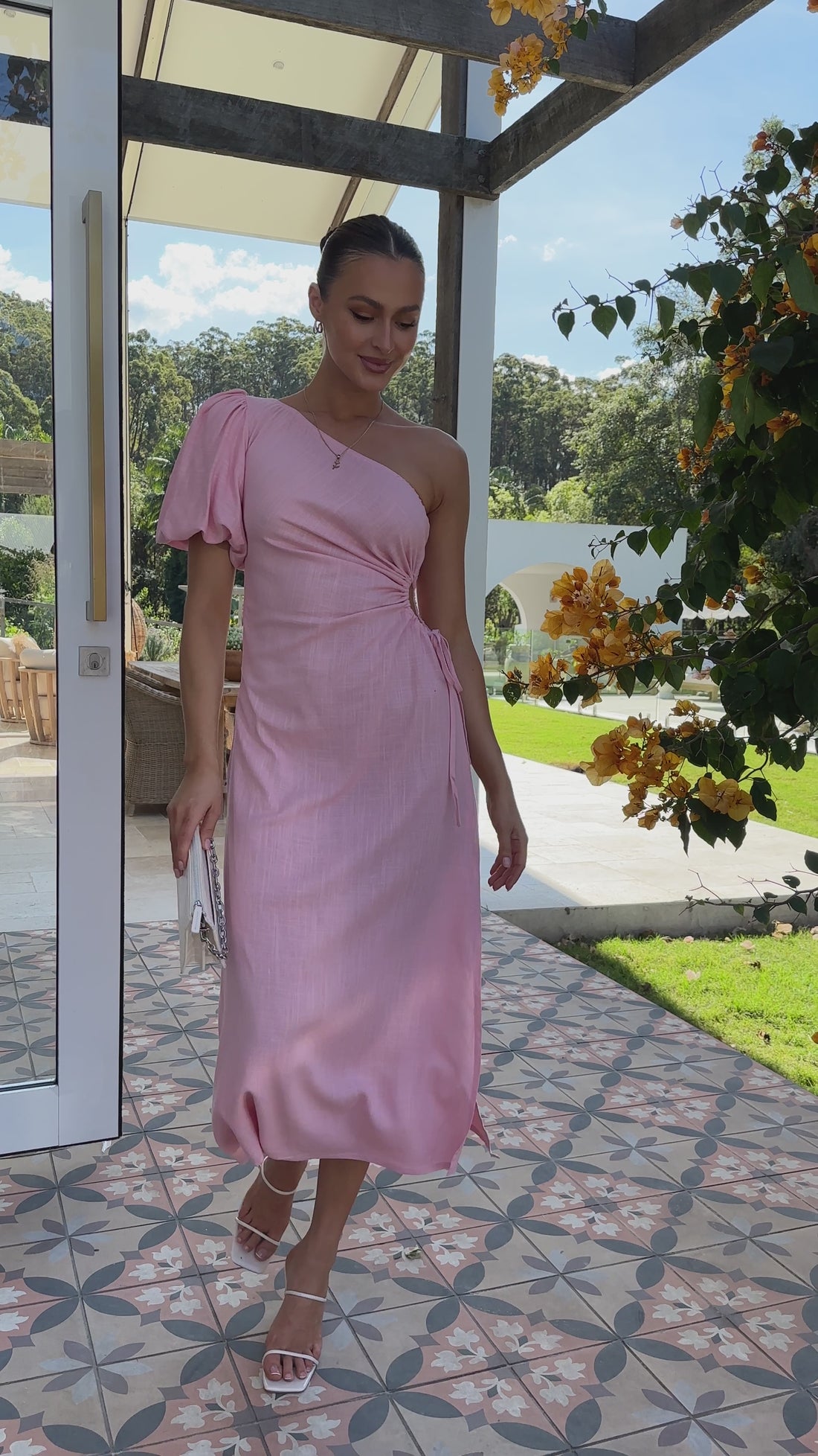Suzie Midi Dress - Baby Pink - Billy J