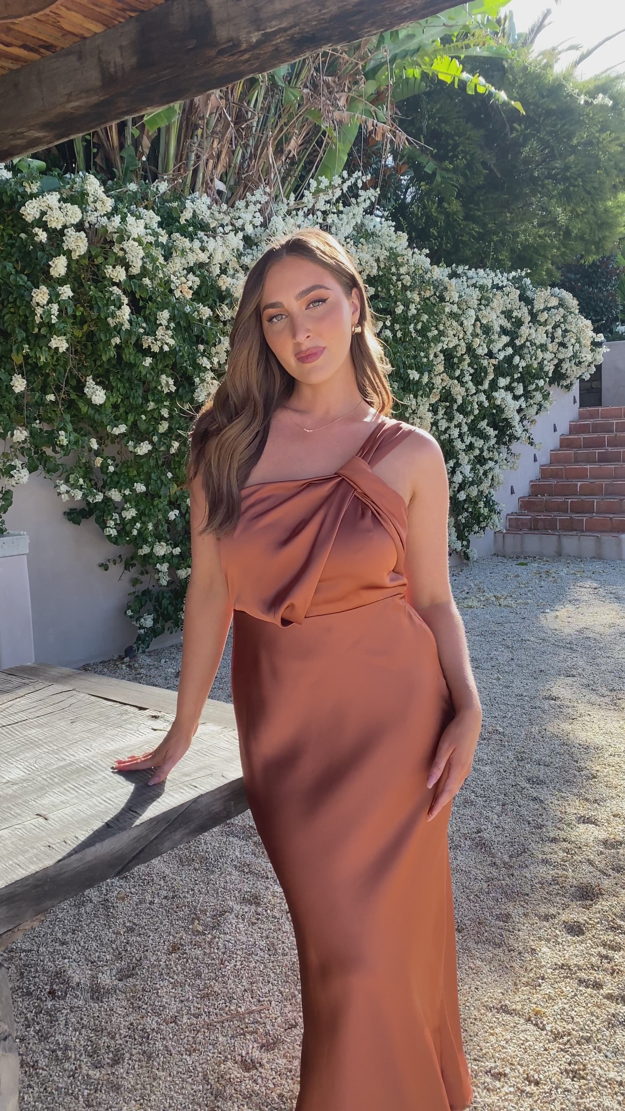 Greta Maxi Dress - Copper - Billy J