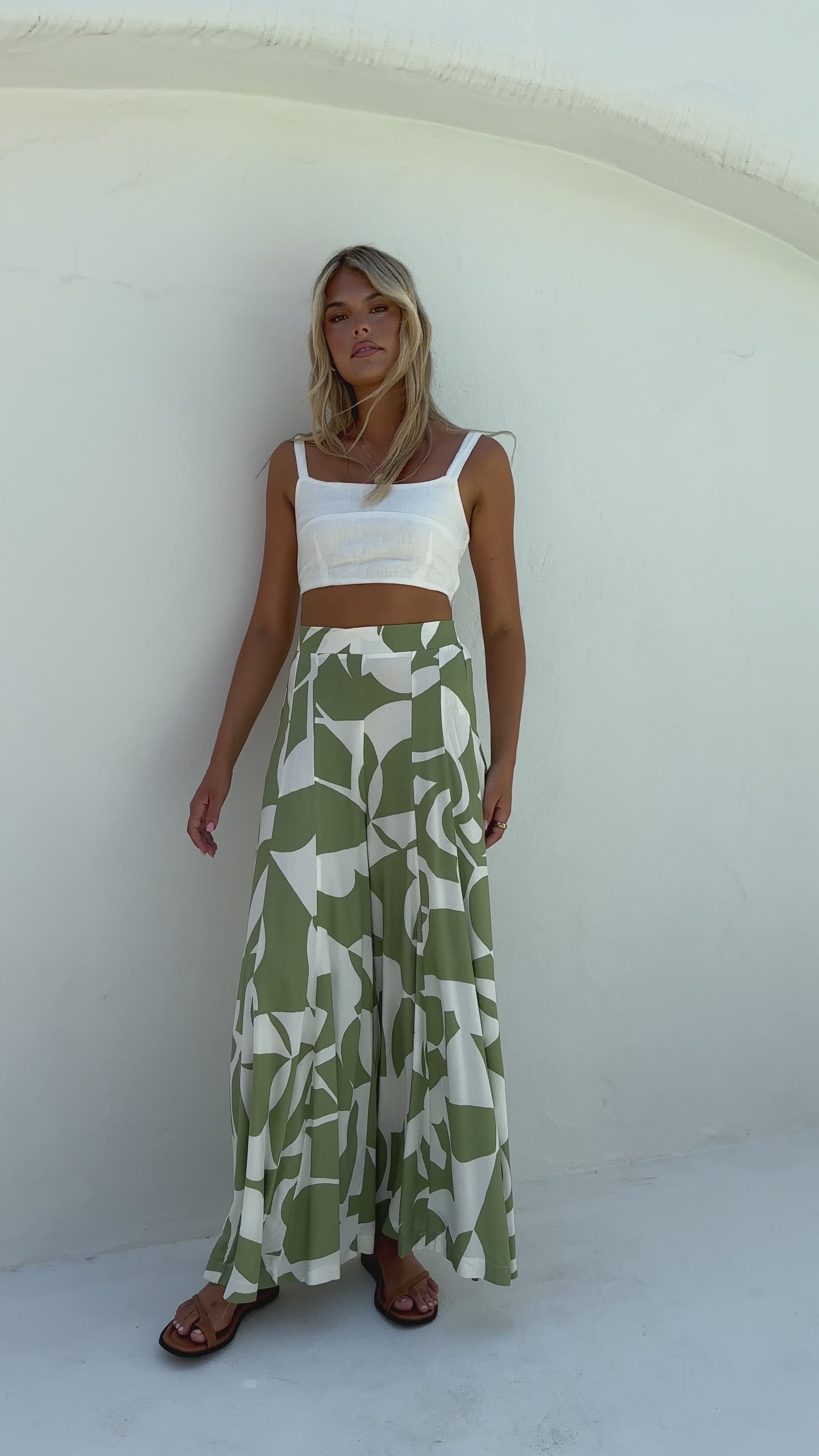 Jerika Pants - Sage Print - Billy J