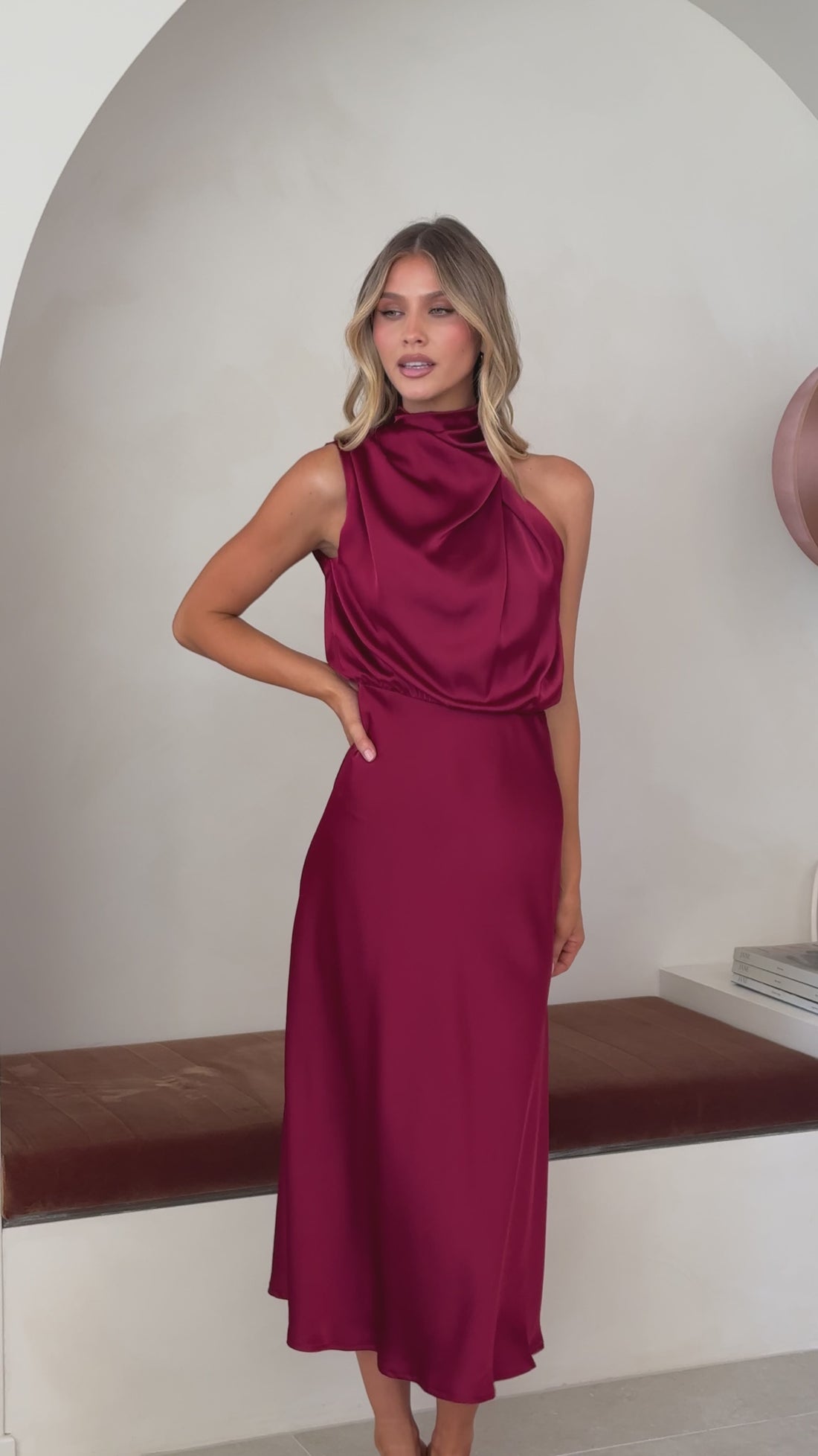 Esther Maxi Dress - Wine - Billy J
