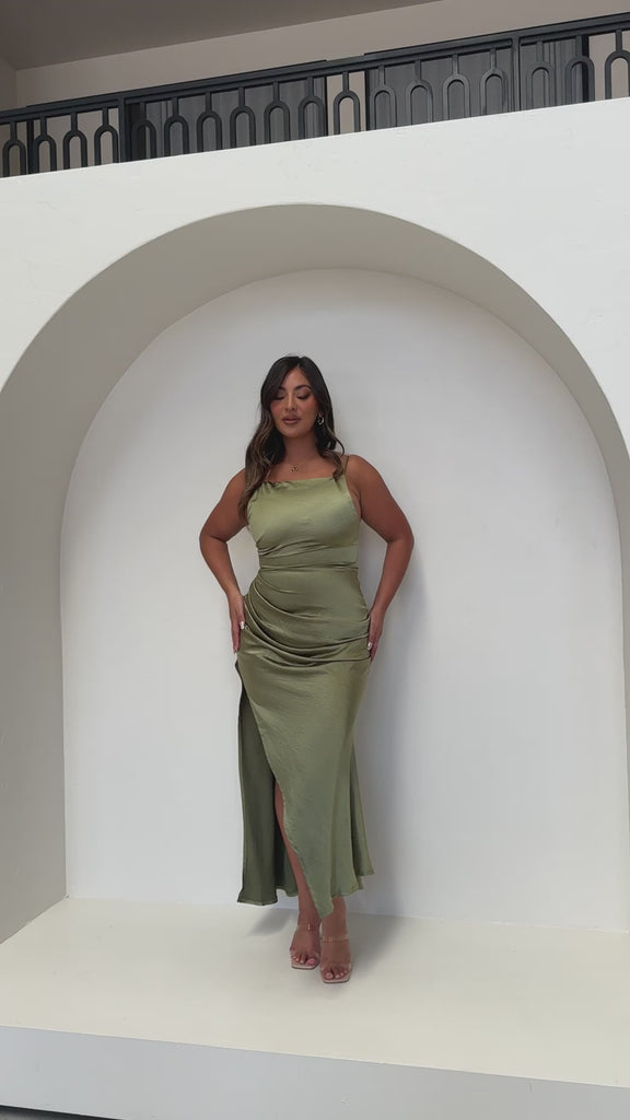 Ava Maxi Dress - Olive - Billy J