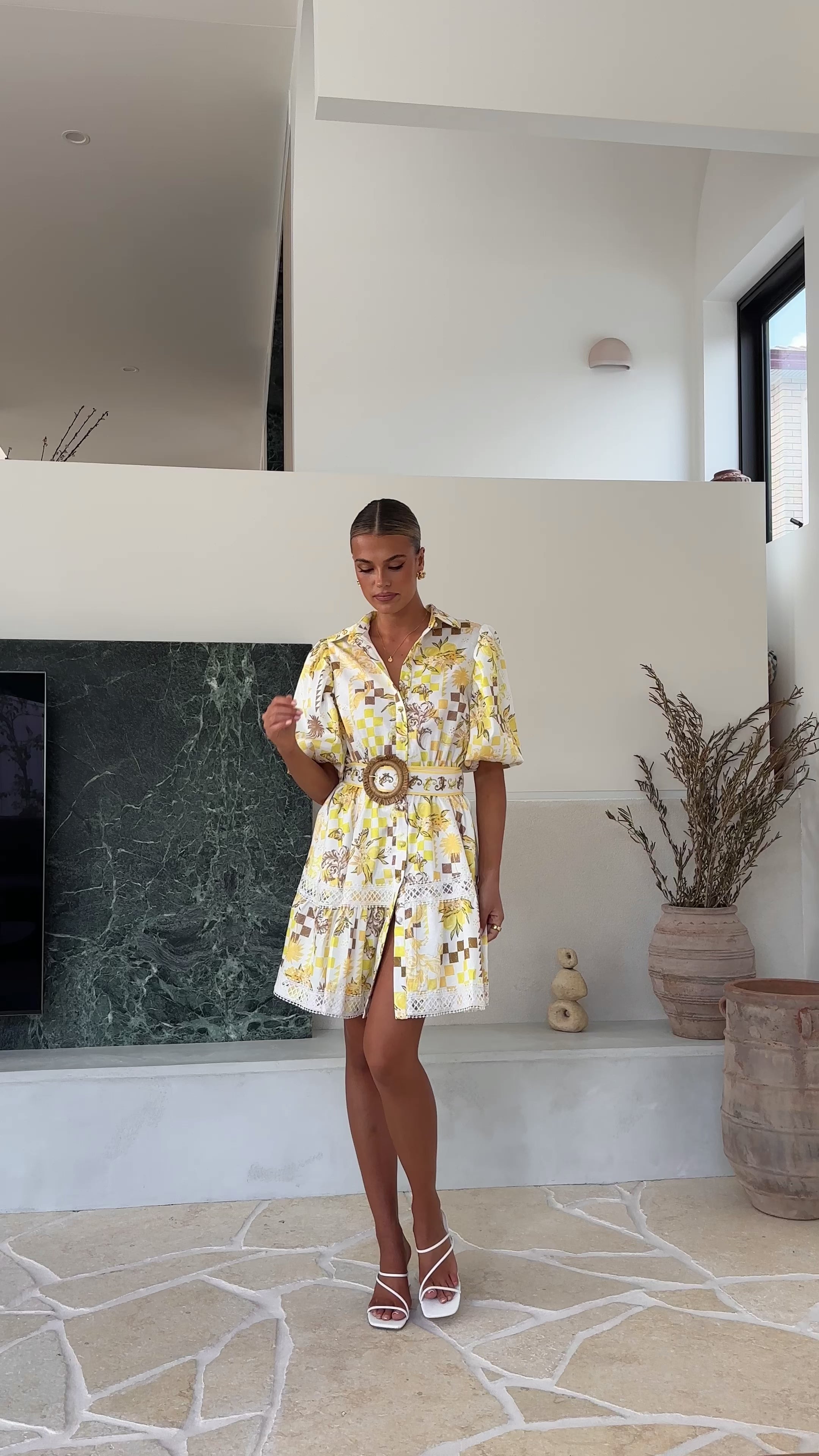 Danielle Mini Dress - Yellow Portofino - Billy J