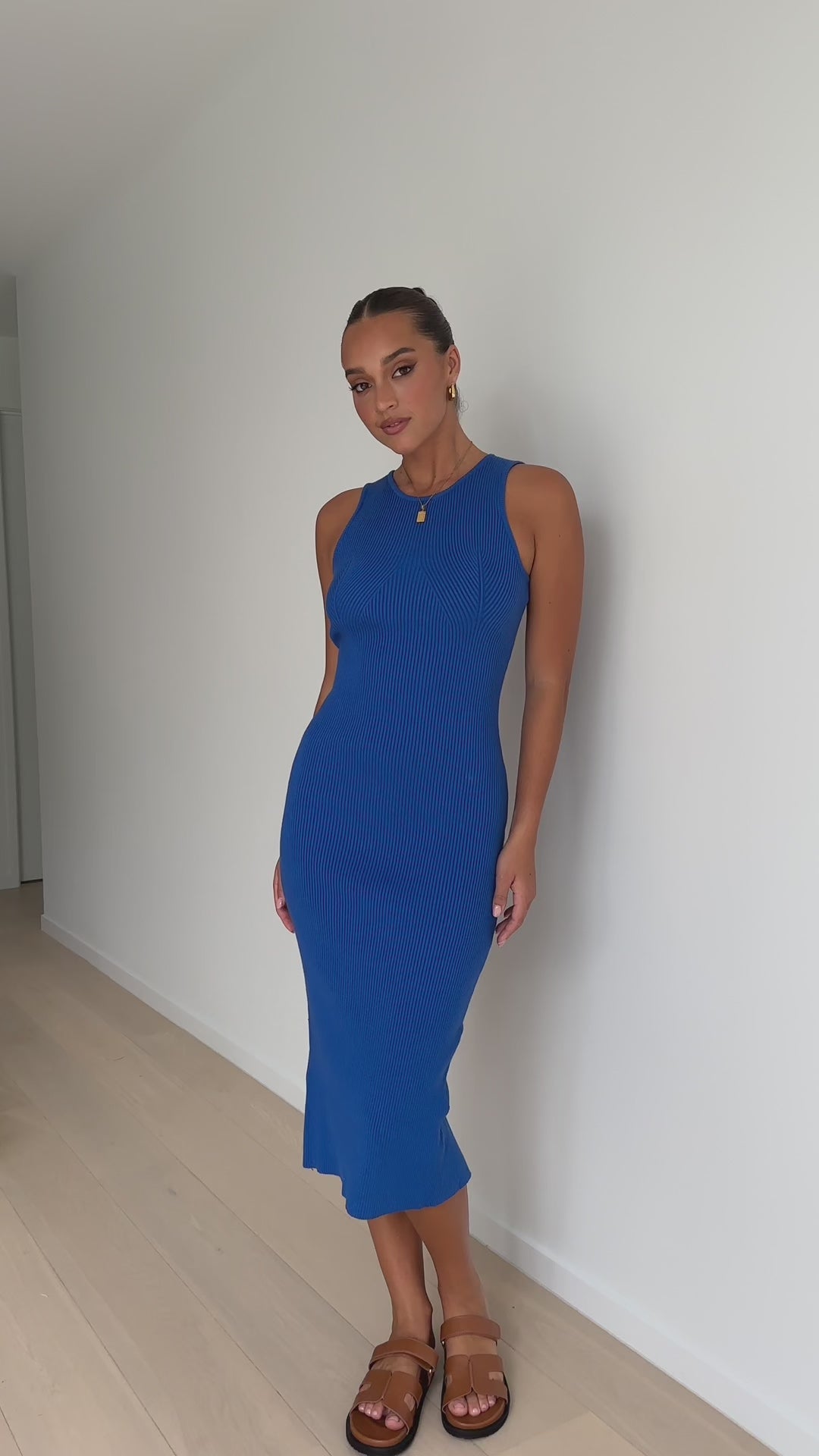 Fiona Knit Dress - Blue - Billy J