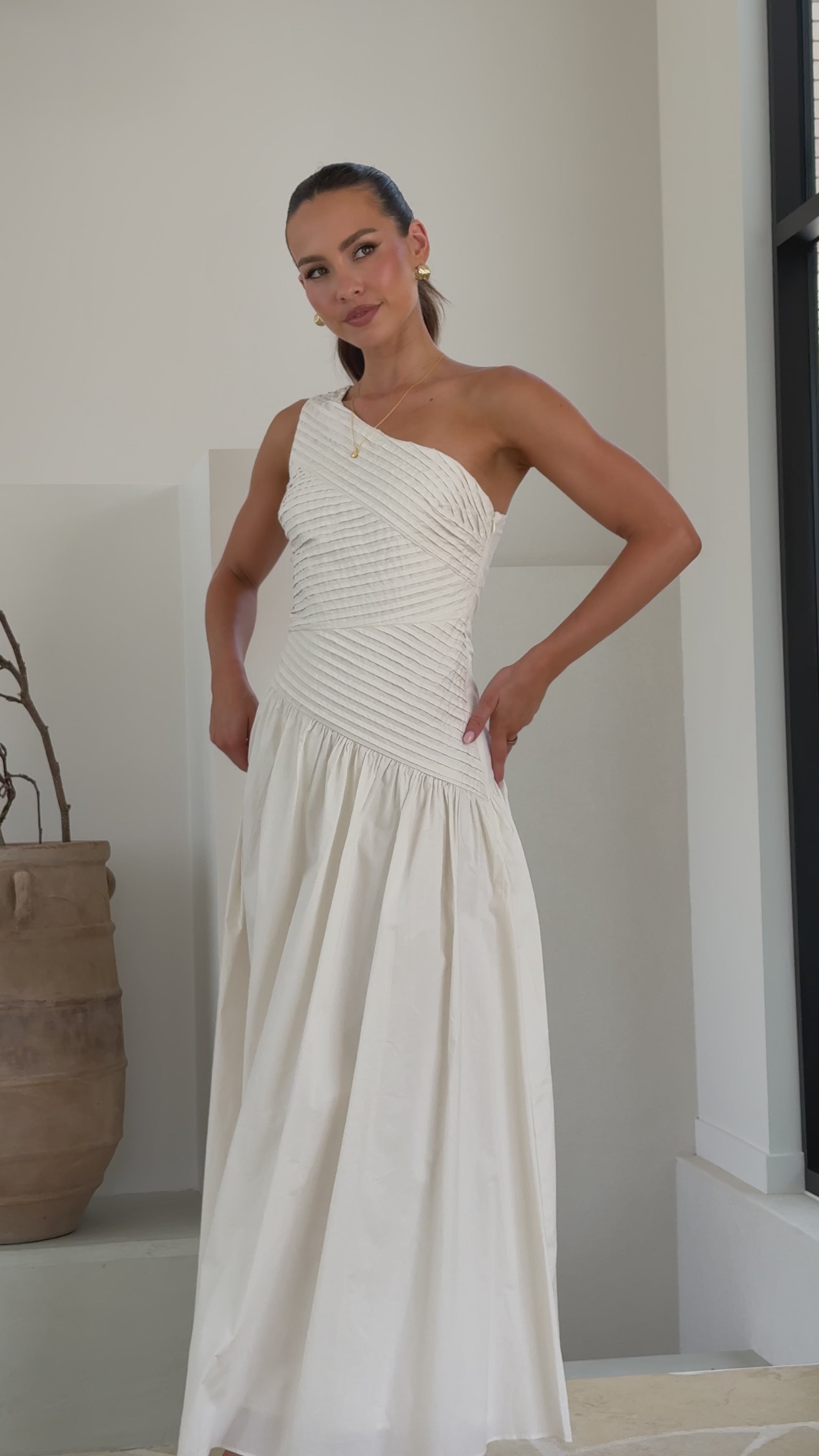 Utopia Maxi Dress - Off White - Billy J