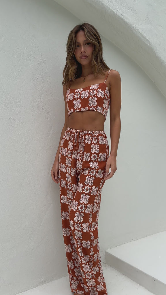 Beila Crop Top - Soleil Print - Billy J