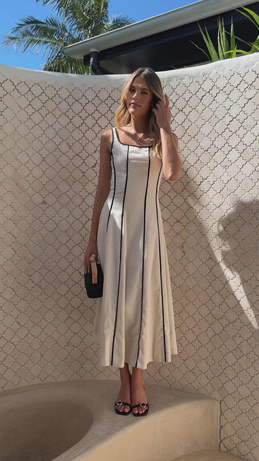 Adelina Maxi Dress - Oatmeal - Billy J