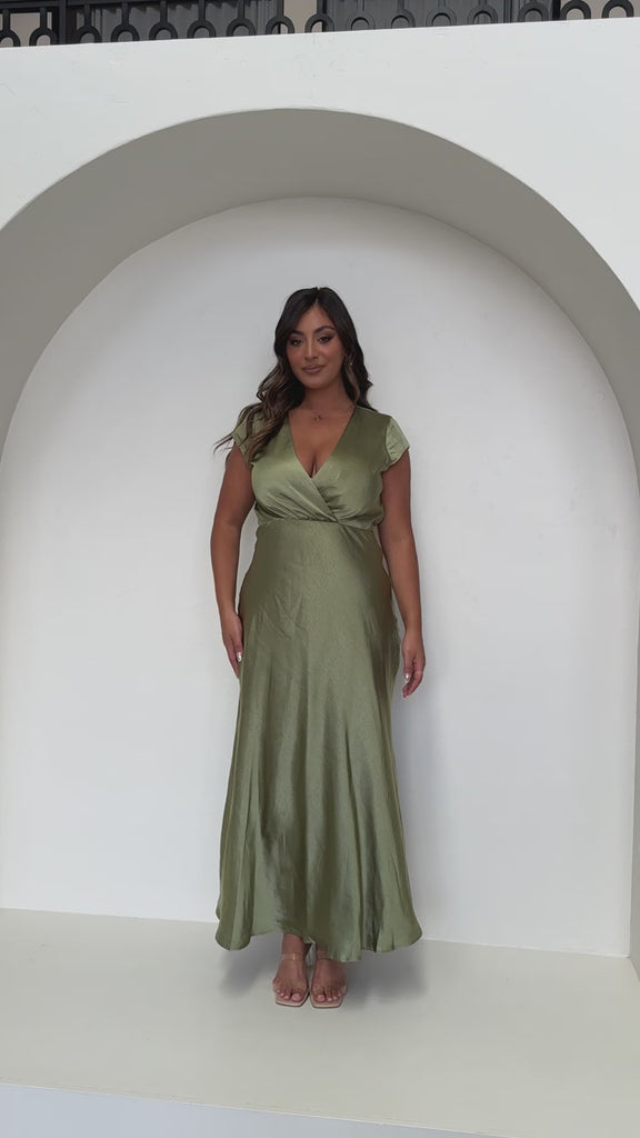 Selma Maxi Dress - Olive - Billy J