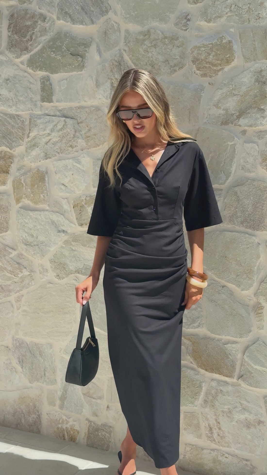 Sydney Maxi Dress - Black - Billy J