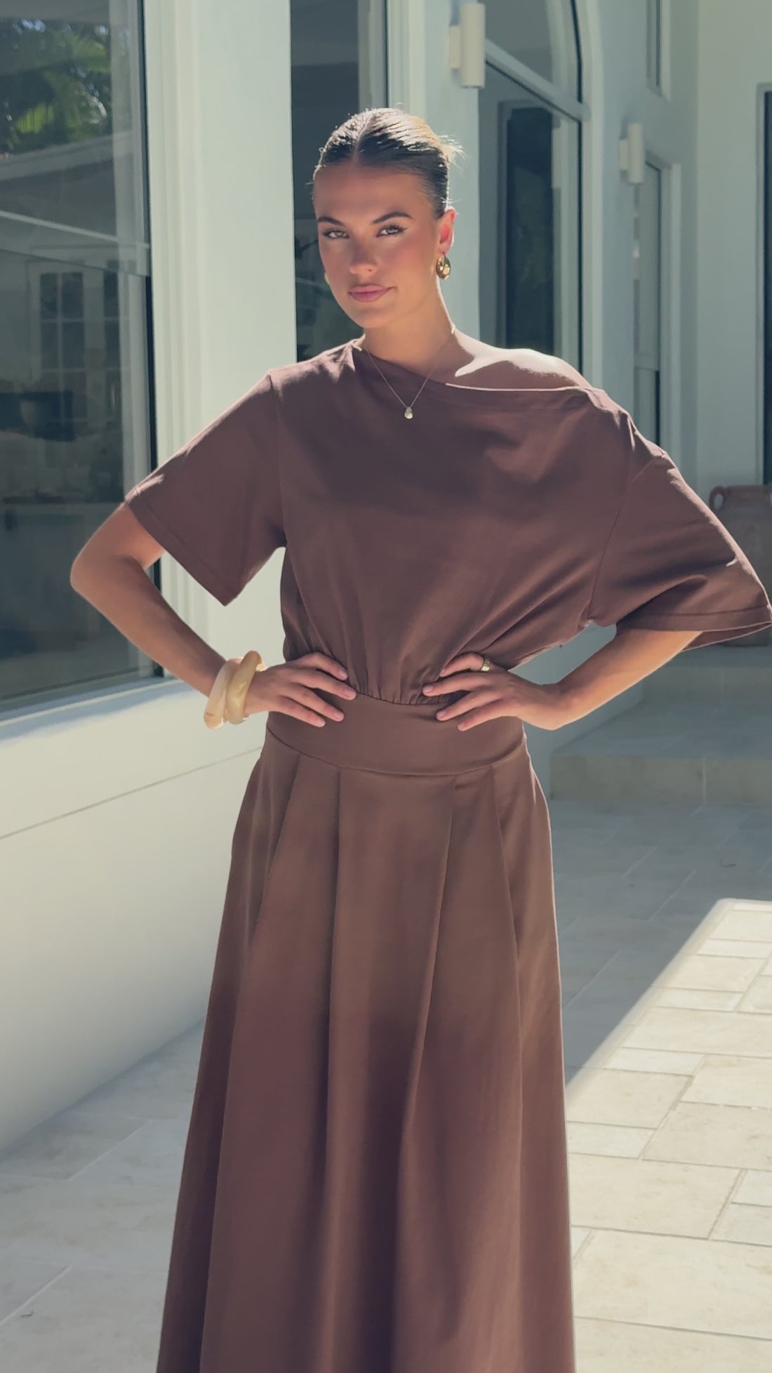 Aleski Maxi Dress - Chocolate - Billy J