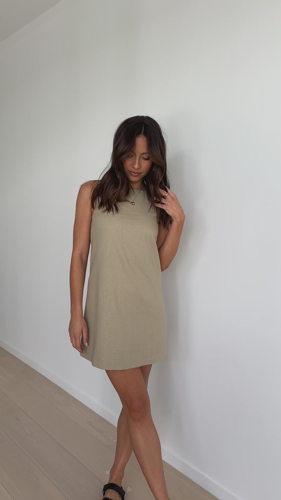 Madison Mini Dress - Sage - Billy J