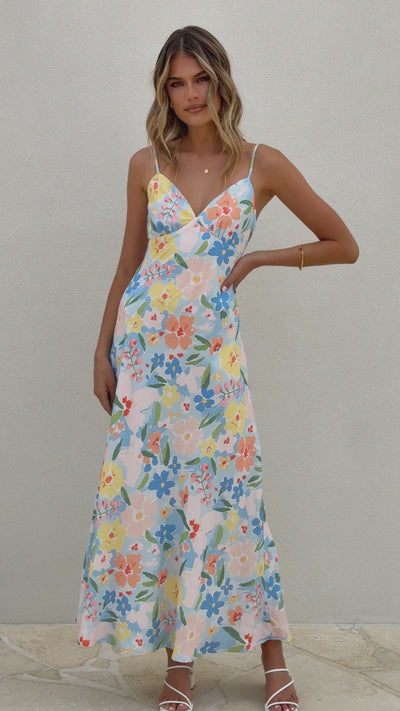 Load and play video in Gallery viewer, Dream Maxi Dress - Blue Summer - Billy J
