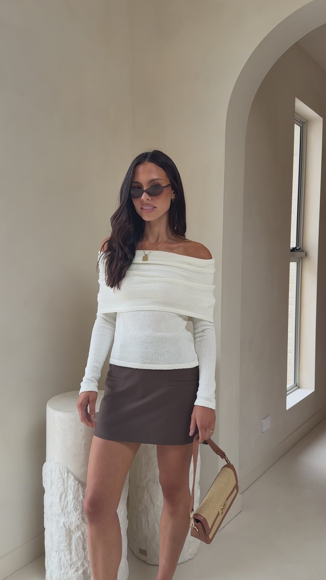 Hayden Off The Shoulder Top - White - Billy J