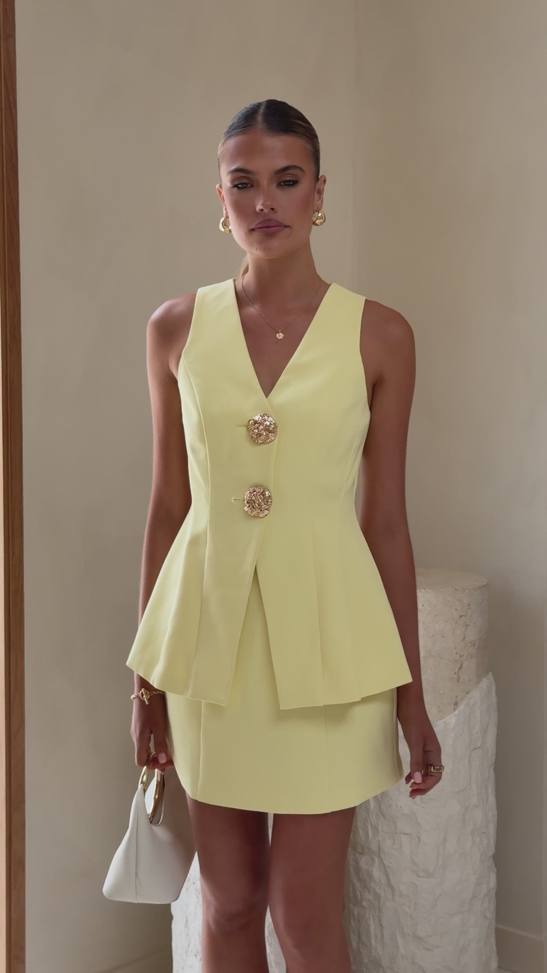 Rylie Mini Skirt - Lemon - Billy J