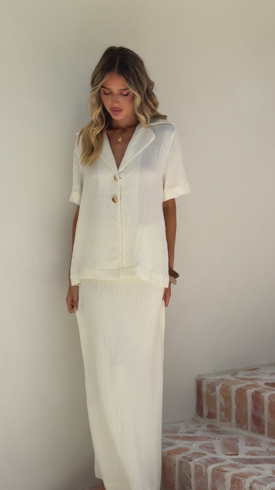 Razi Button Up Shirt - Ivory - Billy J